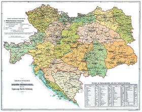 Карта Австро-Угорської монархії   Невеликий екскурс в історію нам повідомить, що сучасна Чеська Республіка складається з областей Богемія, Моравія і Сілезія