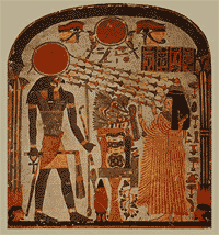 РА (Ре), в староєгипетської міфології бог сонця, шанувався як цар і батько богів