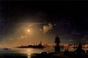 Картину Ніч у Венеції Іван Костянтинович Айвазовський написав в 1847 році, перебуваючи під сильним враженням від цього дивного міста, розташованого на воді