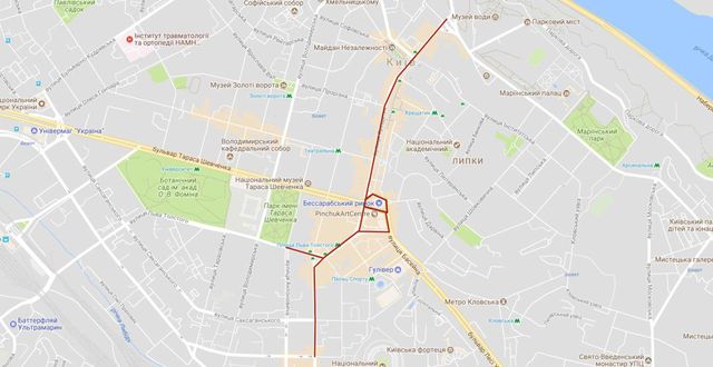 Також в КМДА нагадали, що з 15:00 до завершення тренування військового параду з проходженням механізованої колони військової техніки будуть внесені зміни в роботу громадського транспорту