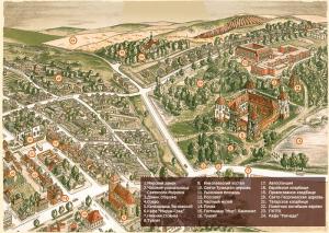 Ще одна карта селища Світ (з офіційного сайту Мирського замку):
