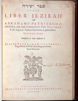 У 1652 році в Амстердамі гебраїст і письменник, який народився в єврейській родині, але пізніше перейшов у християнство, Іоанн Стефан Ріттангель опублікував перший переклад «Сефер Йеціра» на латинську мову разом з єврейським текстом