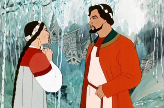 Він кидається за Снігуронькою, прохаючи стати йому дружиною