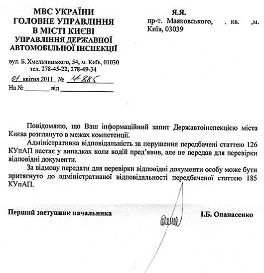 ПОЗИЦІЯ ДАІ КИЄВА: