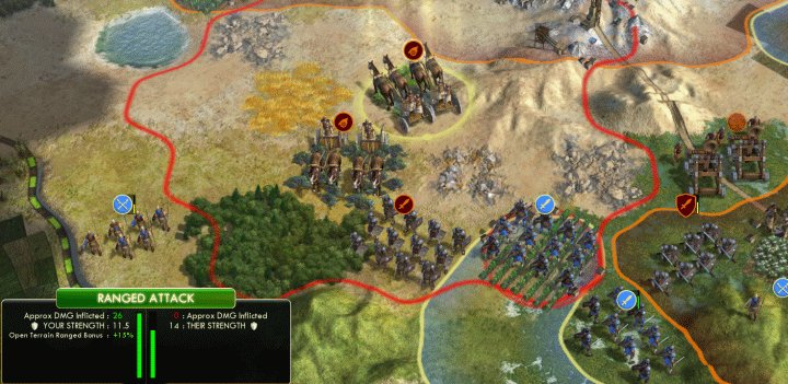 використовуйте   2-3 підрозділи   ближнього бою, щоб діяти як ваша лінія фронту проти міста