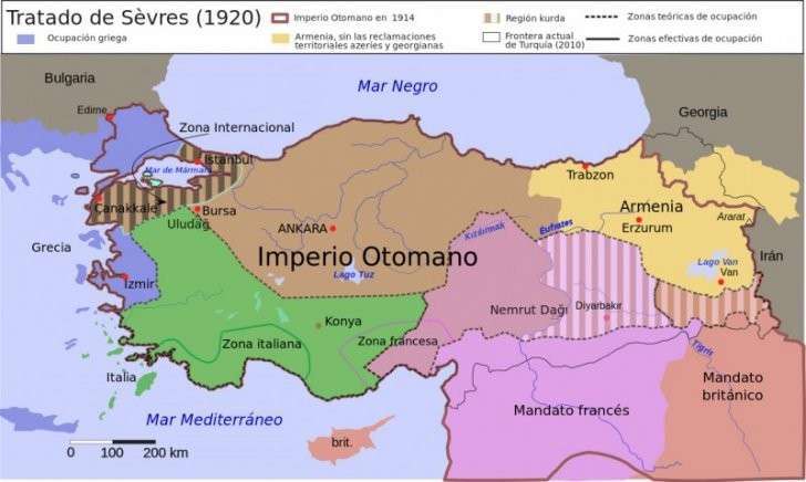 План «чорного переділу» Туреччини, який західні держави прагнули реалізувати за підсумками   Першої світової війни   , В рамках Севрськогодоговору